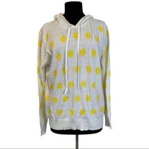 Eight 18 Hooded Sweater White with Yellow Lemons XL